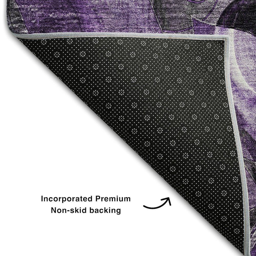 Premium Machine Washable Mayfield  Purple 2'6" x 3'10" Rug
