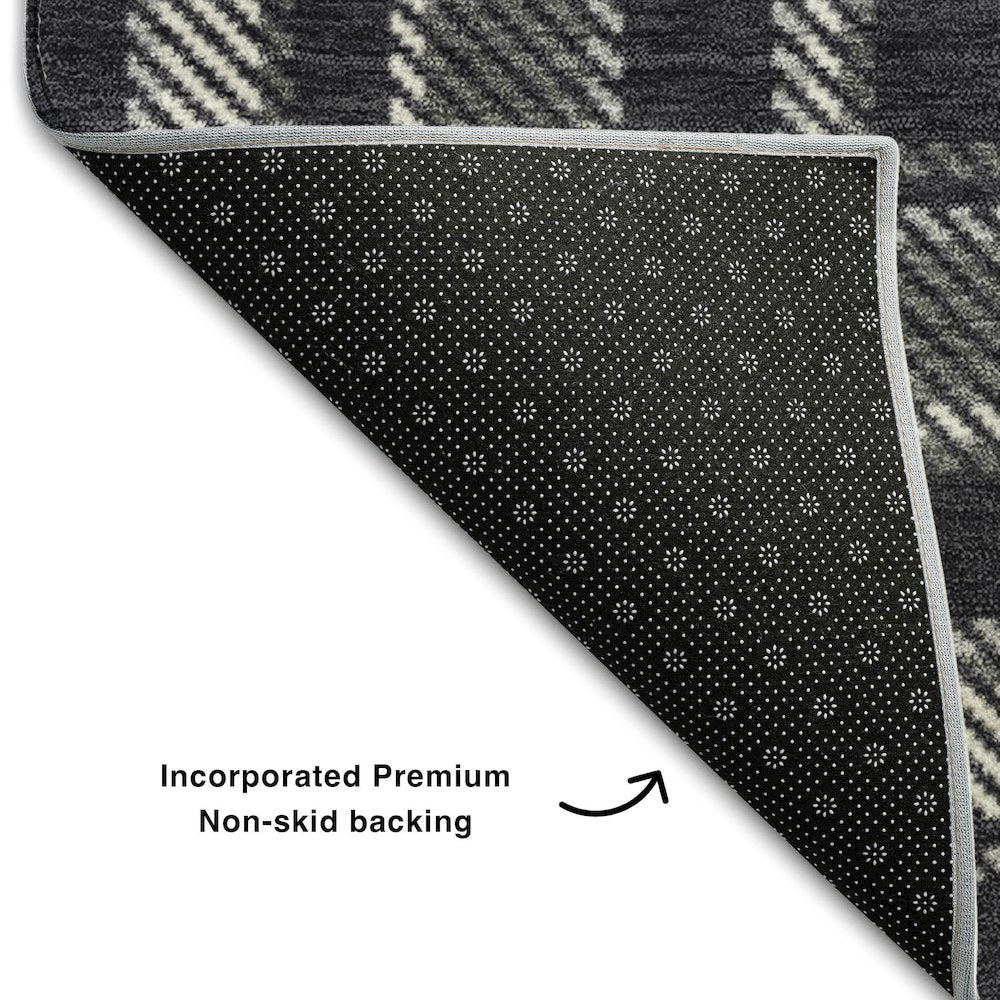 Premium Machine Washable Mayfield  Black 2'6" x 3'10" Rug