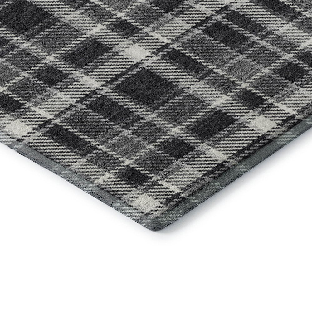 Premium Machine Washable Mayfield  Black 2'6" x 3'10" Rug