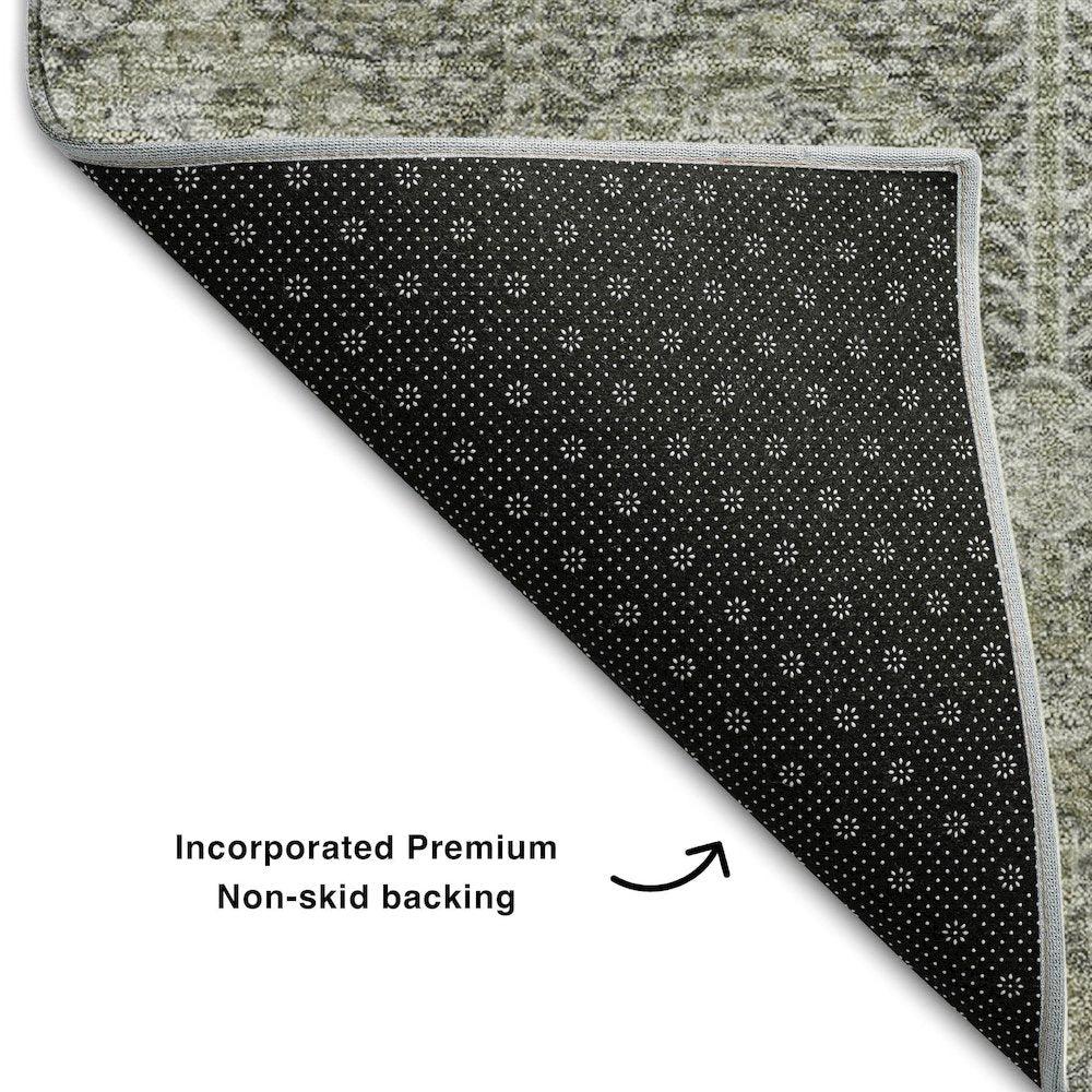 Premium Machine Washable Mayfield  Gray 2'6" x 3'10" Rug