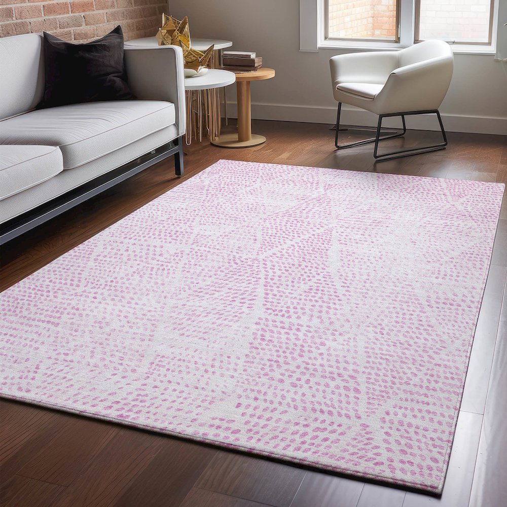 Premium Machine Washable Mayfield  Pink 5' x 7'6" Rug