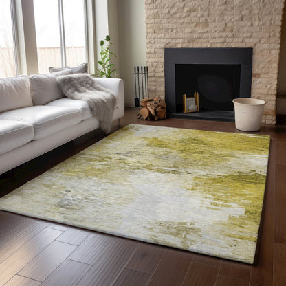 Premium Machine Washable Mayfield  Gold 5' x 7'6" Rug