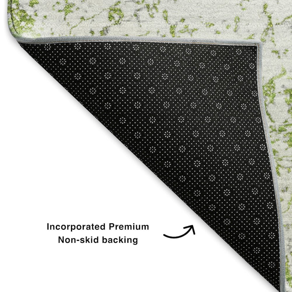 Premium Machine Washable Mayfield  Green 2'6" x 3'10" Rug