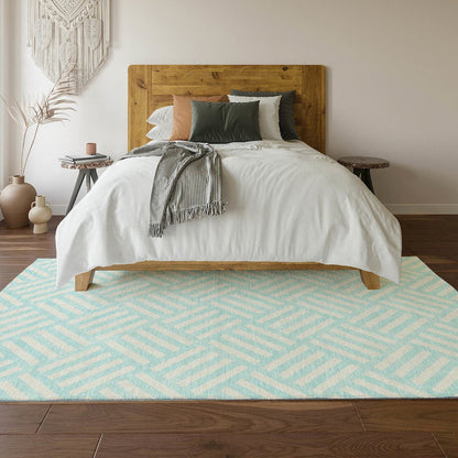 Premium Machine Washable Mayfield  Aqua 5' x 7'6" Rug