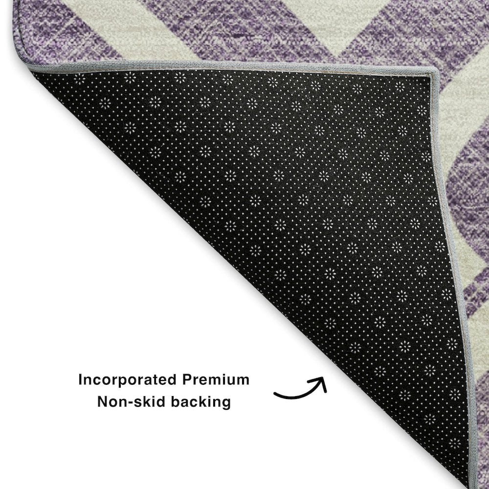 Premium Machine Washable Mayfield  Purple 2'6" x 3'10" Rug