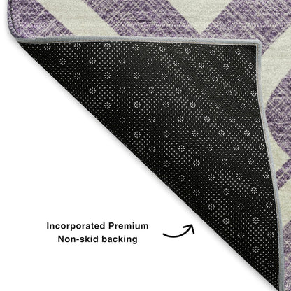 Premium Machine Washable Mayfield  Purple 2'6" x 3'10" Rug