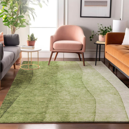 Premium Machine Washable Mayfield  Olive 5' x 7'6" Rug