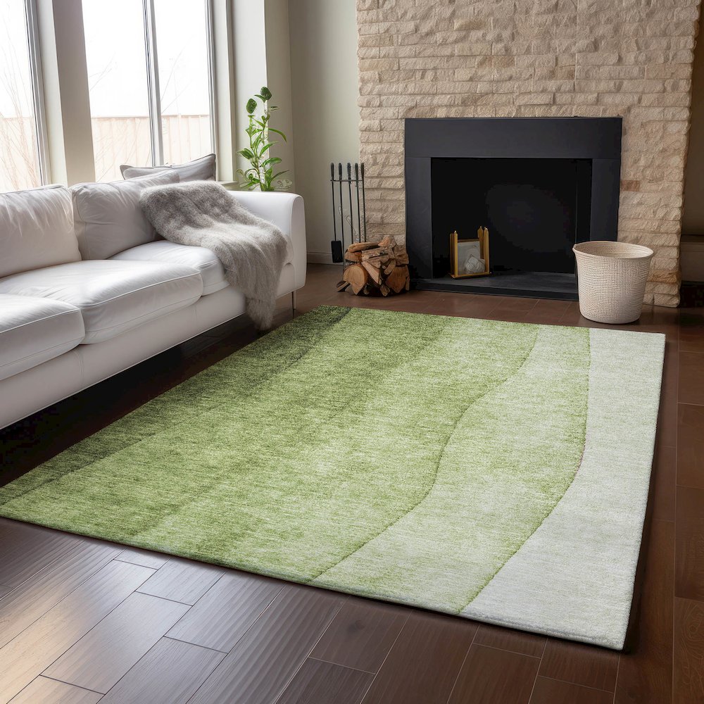 Premium Machine Washable Mayfield  Olive 5' x 7'6" Rug
