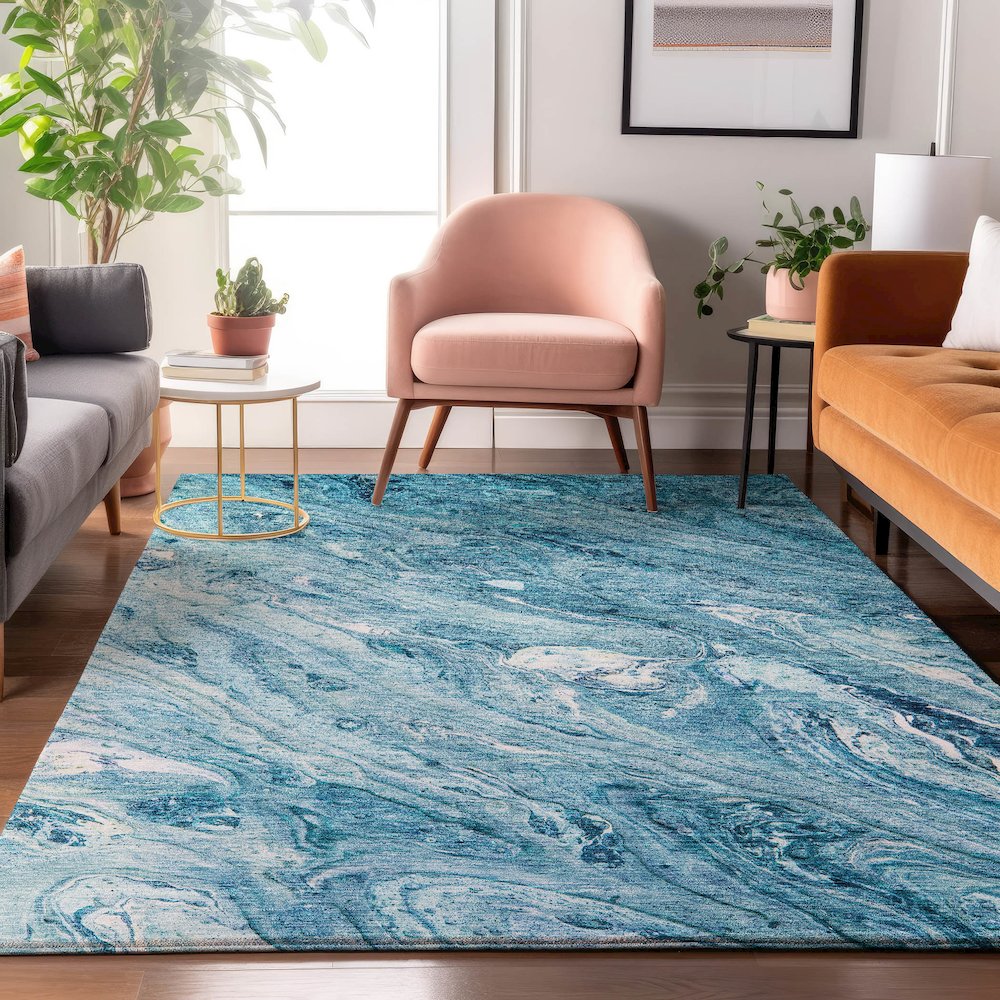 Premium Machine Washable Mayfield  Sky 5' x 7'6" Rug