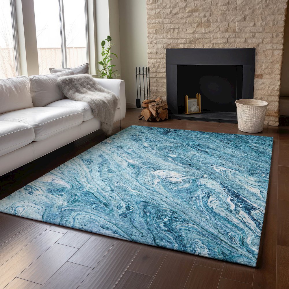 Premium Machine Washable Mayfield  Sky 5' x 7'6" Rug