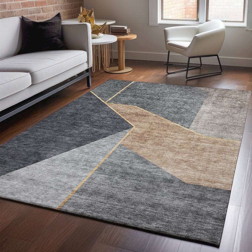 Premium Machine Washable Mayfield  Charcoal 5' x 7'6" Rug