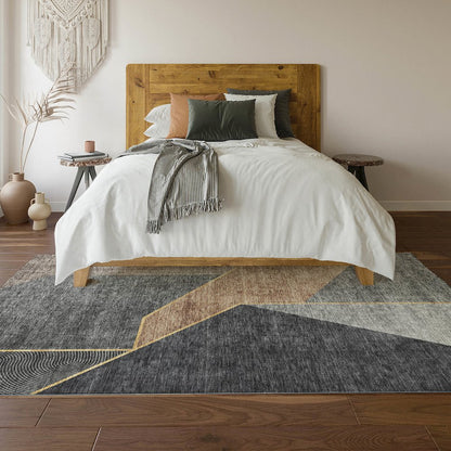 Premium Machine Washable Mayfield  Charcoal 5' x 7'6" Rug