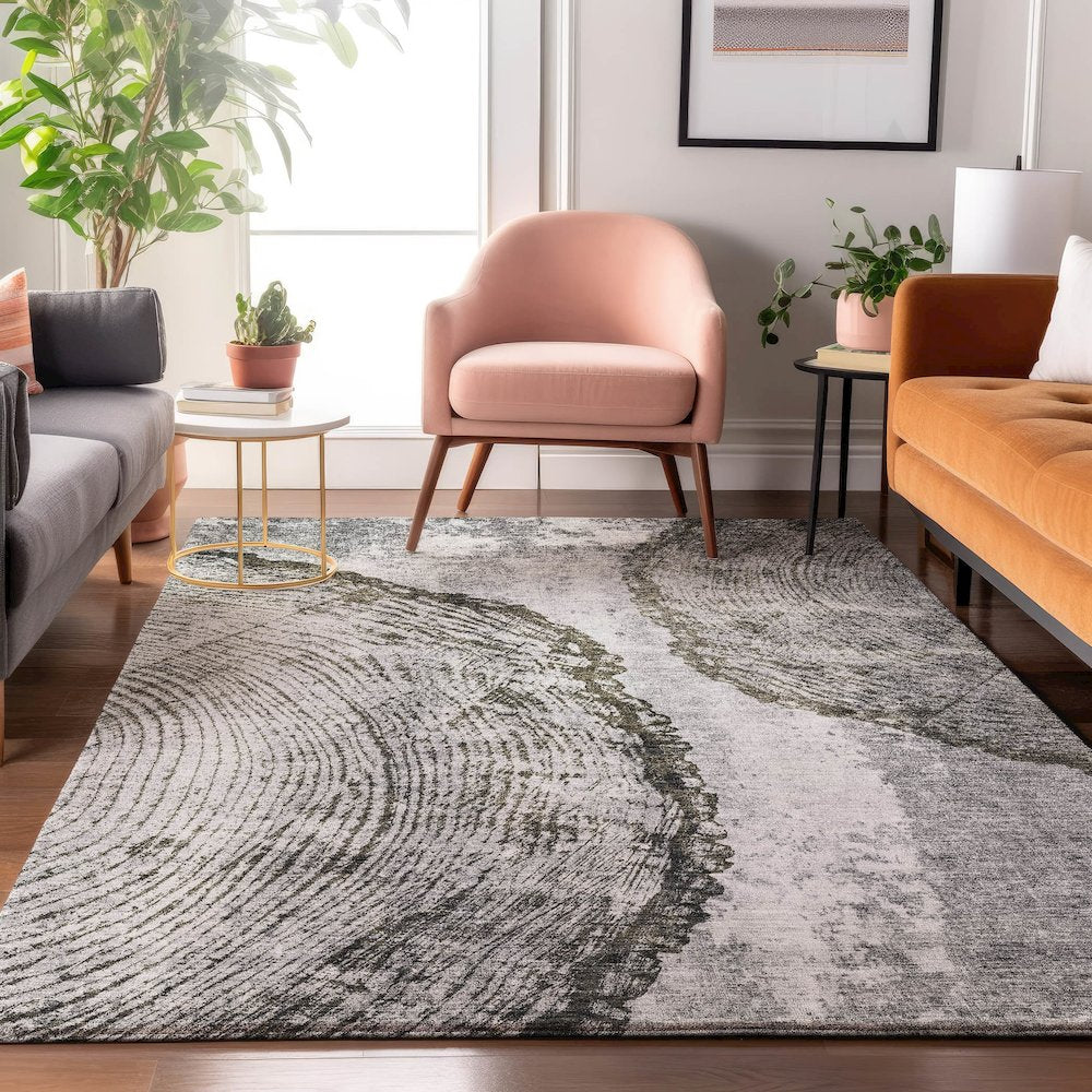 Premium Machine Washable Mayfield  Gray 5' x 7'6" Rug