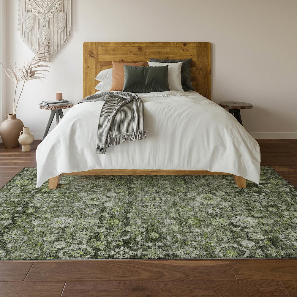 Premium Machine Washable Mayfield  Green 5' x 7'6" Rug