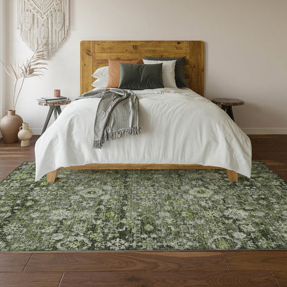 Premium Machine Washable Mayfield  Green 5' x 7'6" Rug