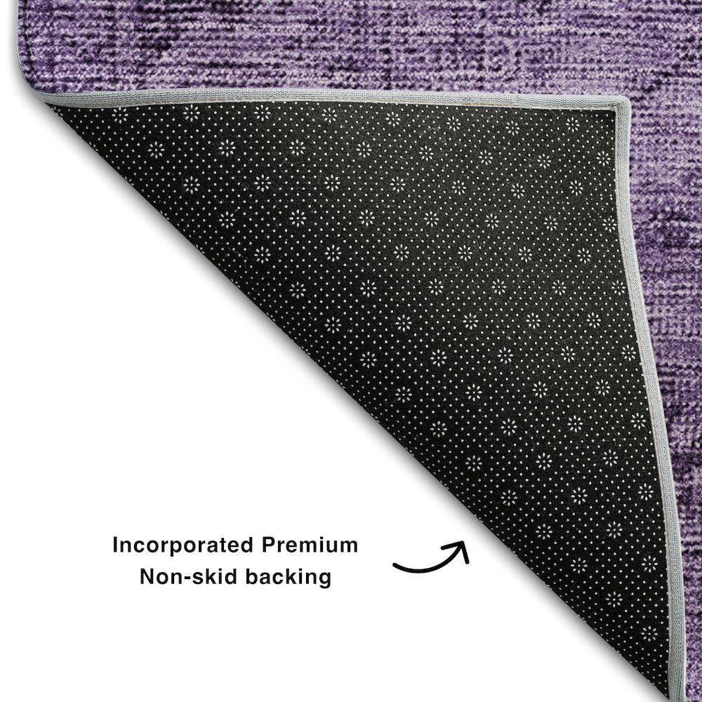 Premium Machine Washable Mayfield AMF658 Purple 2'6" x 3'10" Rug