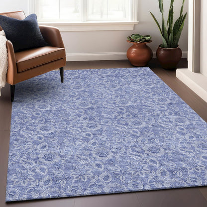 Premium Machine Washable Mayfield AMF662 Denim 5' x 7'6" Rug