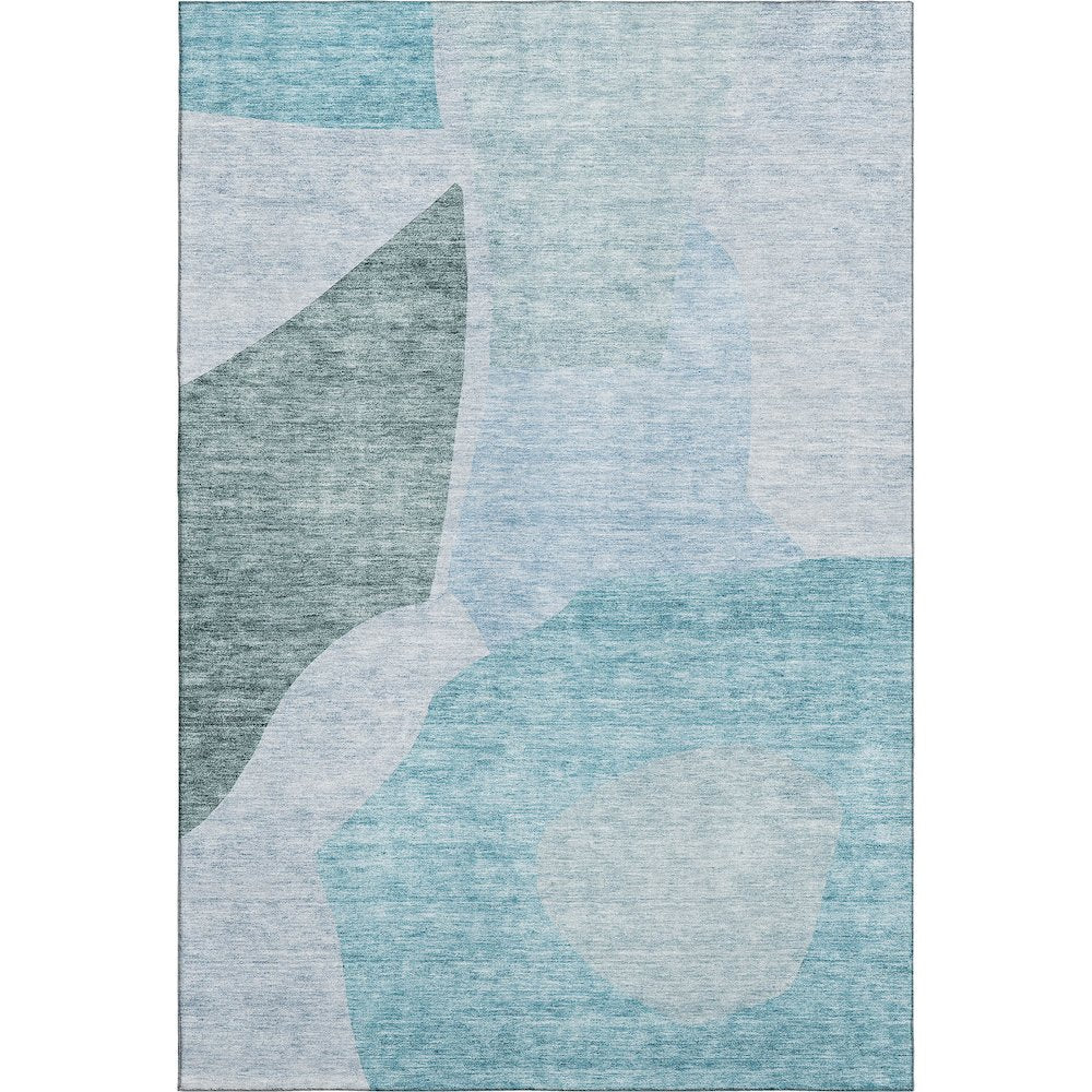 Premium Machine Washable Mayfield AMF665 Teal 5' x 7'6" Rug