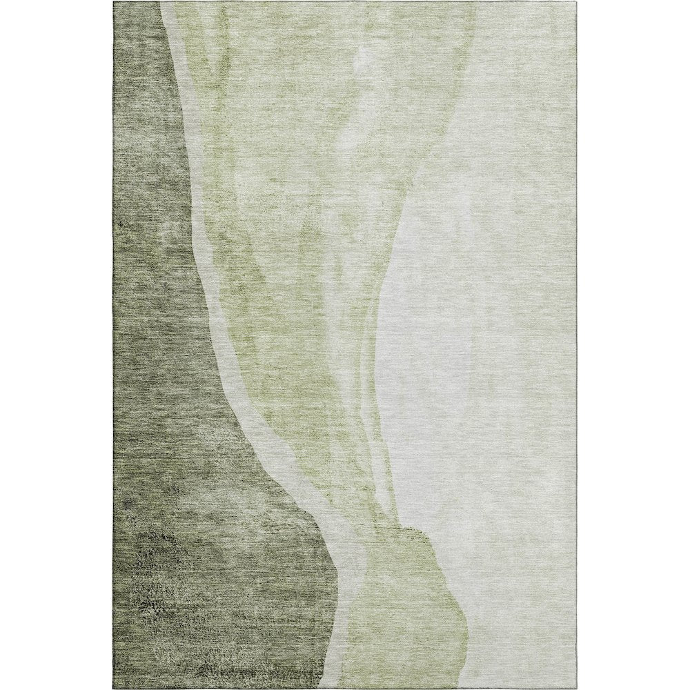 Premium Machine Washable Mayfield AMF667 Olive 5' x 7'6" Rug