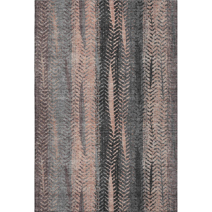 Premium Machine Washable Mayfield AMF693 Terracotta 5' x 7'6" Rug