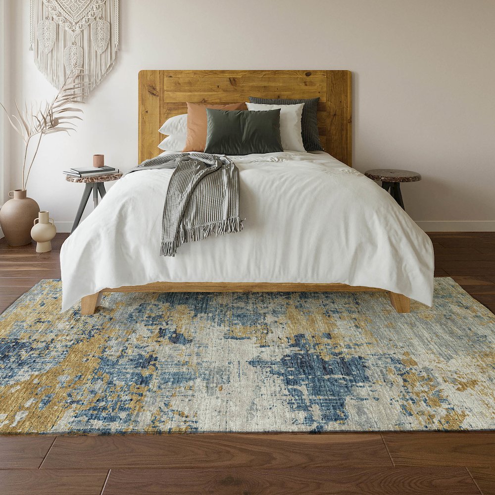 Premium Machine Washable Mayfield  Blue 5' x 7'6" Rug
