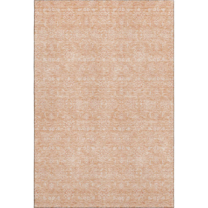 Premium Machine Washable Mayfield AMF703 Peach 5' x 7'6" Rug