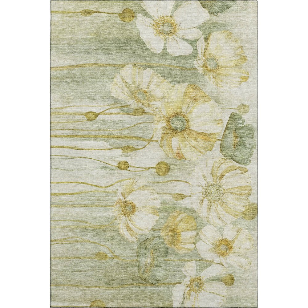 Premium Machine Washable Mayfield AMF712 Sage 5' x 7'6" Rug