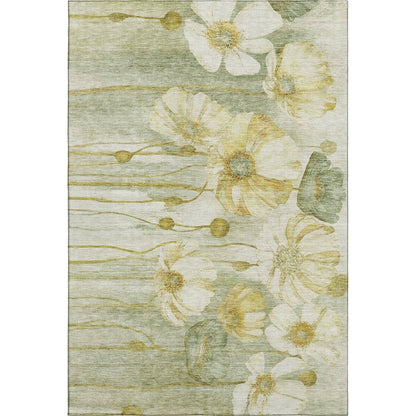 Premium Machine Washable Mayfield AMF712 Sage 5' x 7'6" Rug