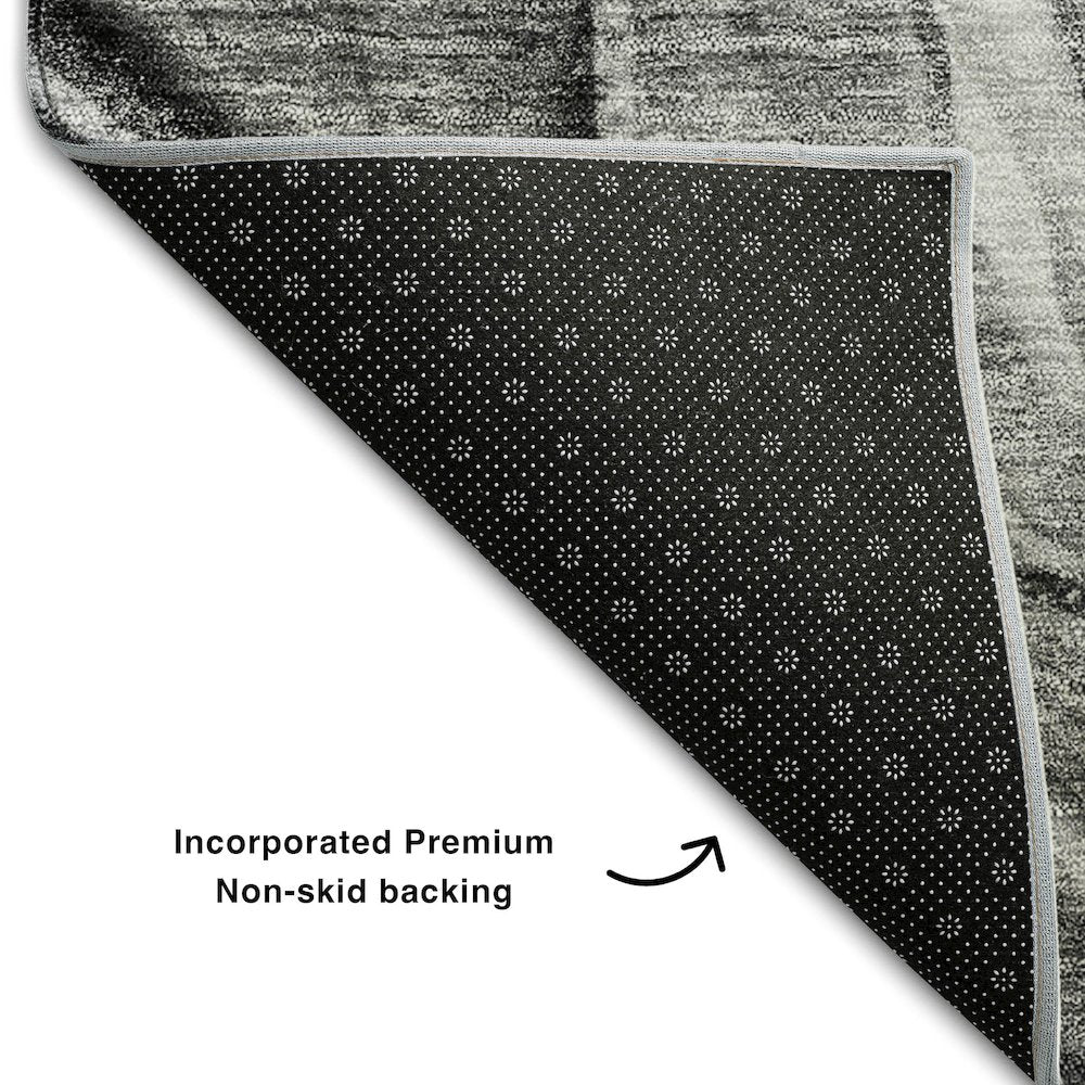 Premium Machine Washable Mayfield AMF720 Gray 2'6" x 3'10" Rug