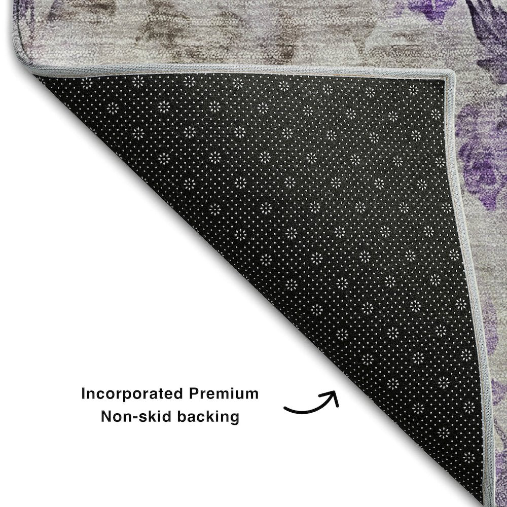 Premium Machine Washable Mayfield AMF724 Purple 2'6" x 3'10" Rug