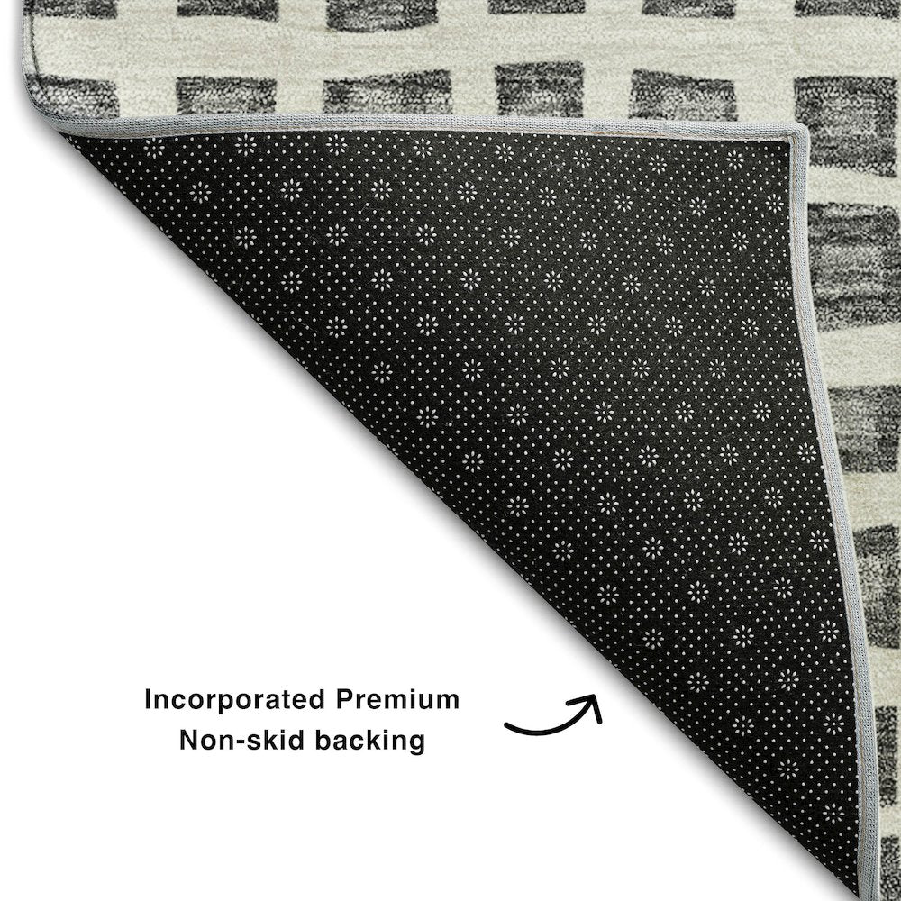 Premium Machine Washable Mayfield AMF727 Gray 2'6" x 3'10" Rug