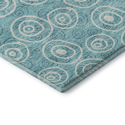 Premium Machine Washable Mayfield AMF728 Teal 2'6" x 3'10" Rug