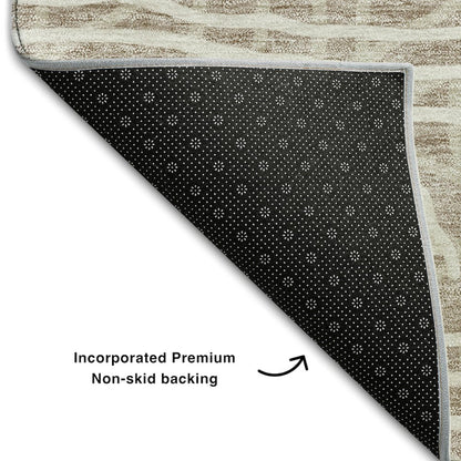 Premium Machine Washable Mayfield AMF730 Taupe 2'6" x 3'10" Rug