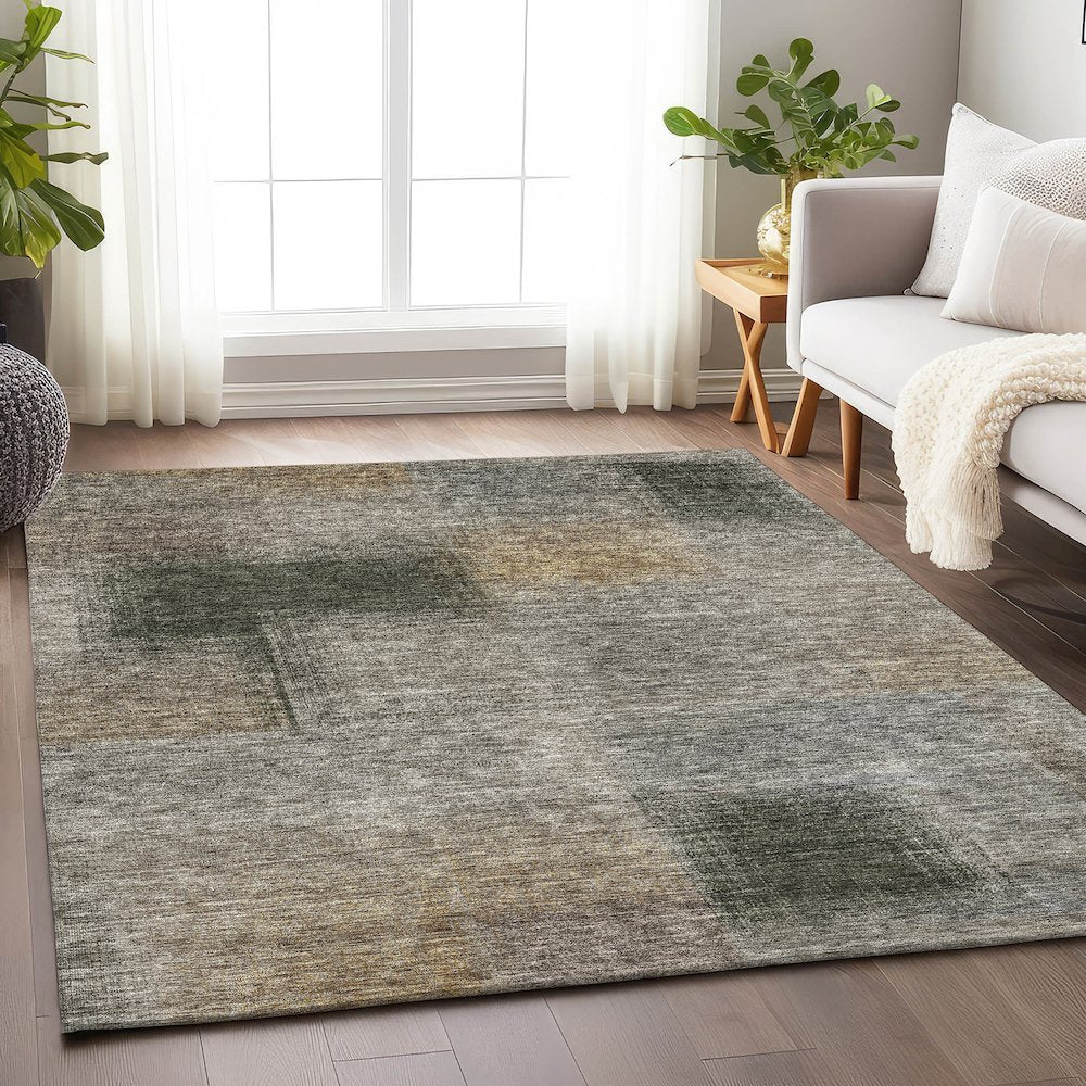 Premium Machine Washable Mayfield AMF742 Taupe 5' x 7'6" Rug