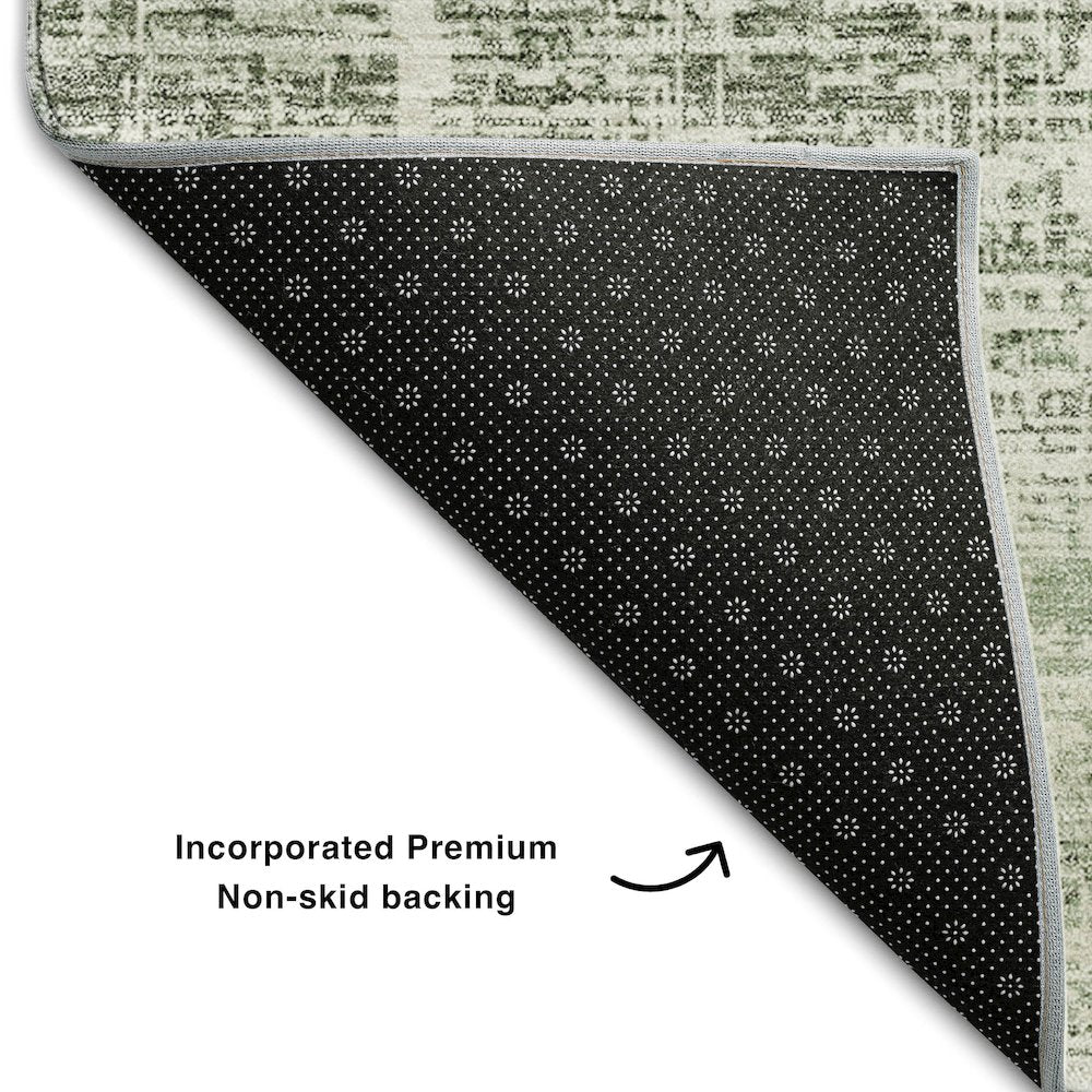Premium Machine Washable Mayfield AMF747 Sage 2'6" x 3'10" Rug
