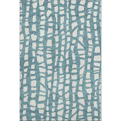 Premium Machine Washable Mayfield AMF754 Teal 5' x 7'6" Rug