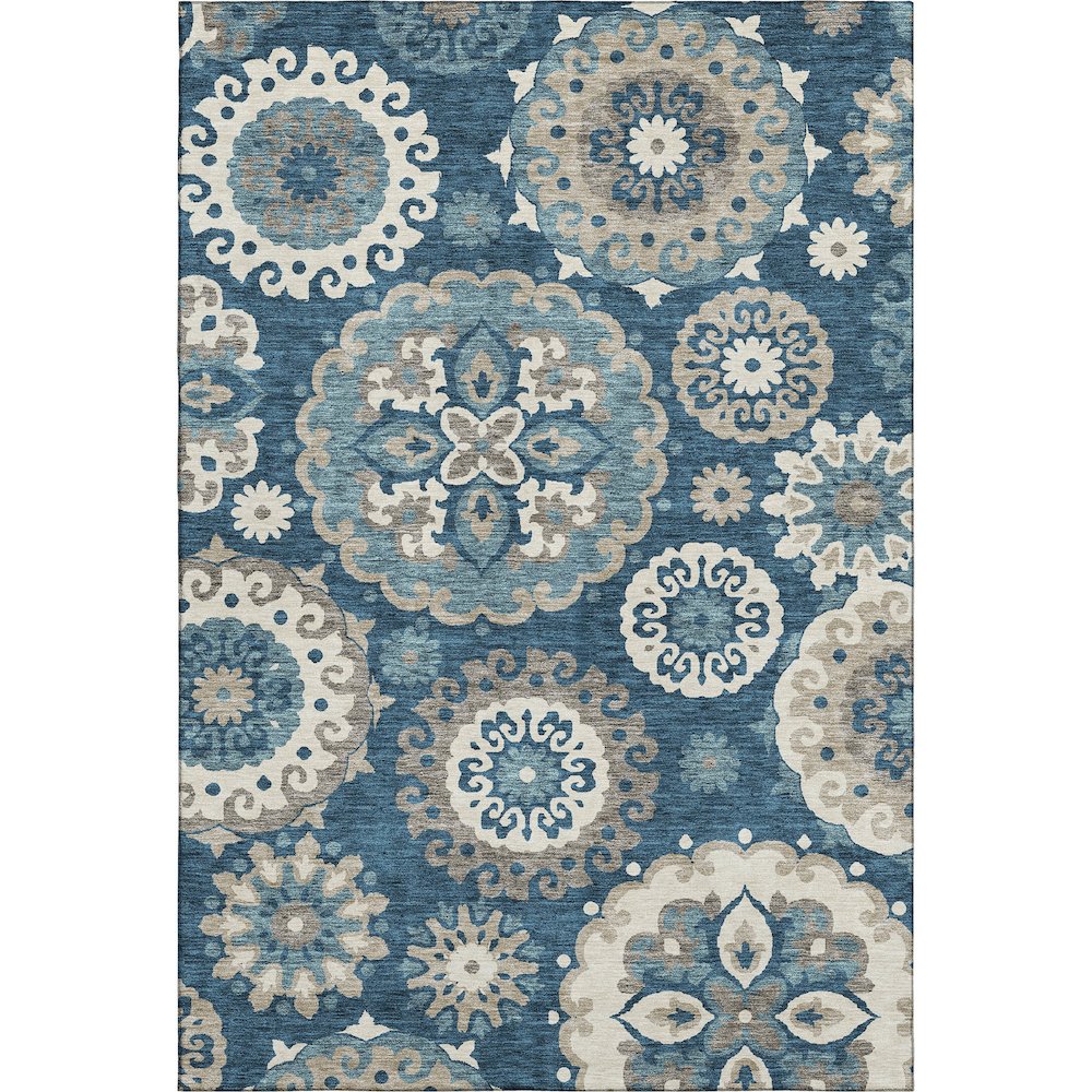 Premium Machine Washable Mayfield AMF763 Blue 5' x 7'6" Rug