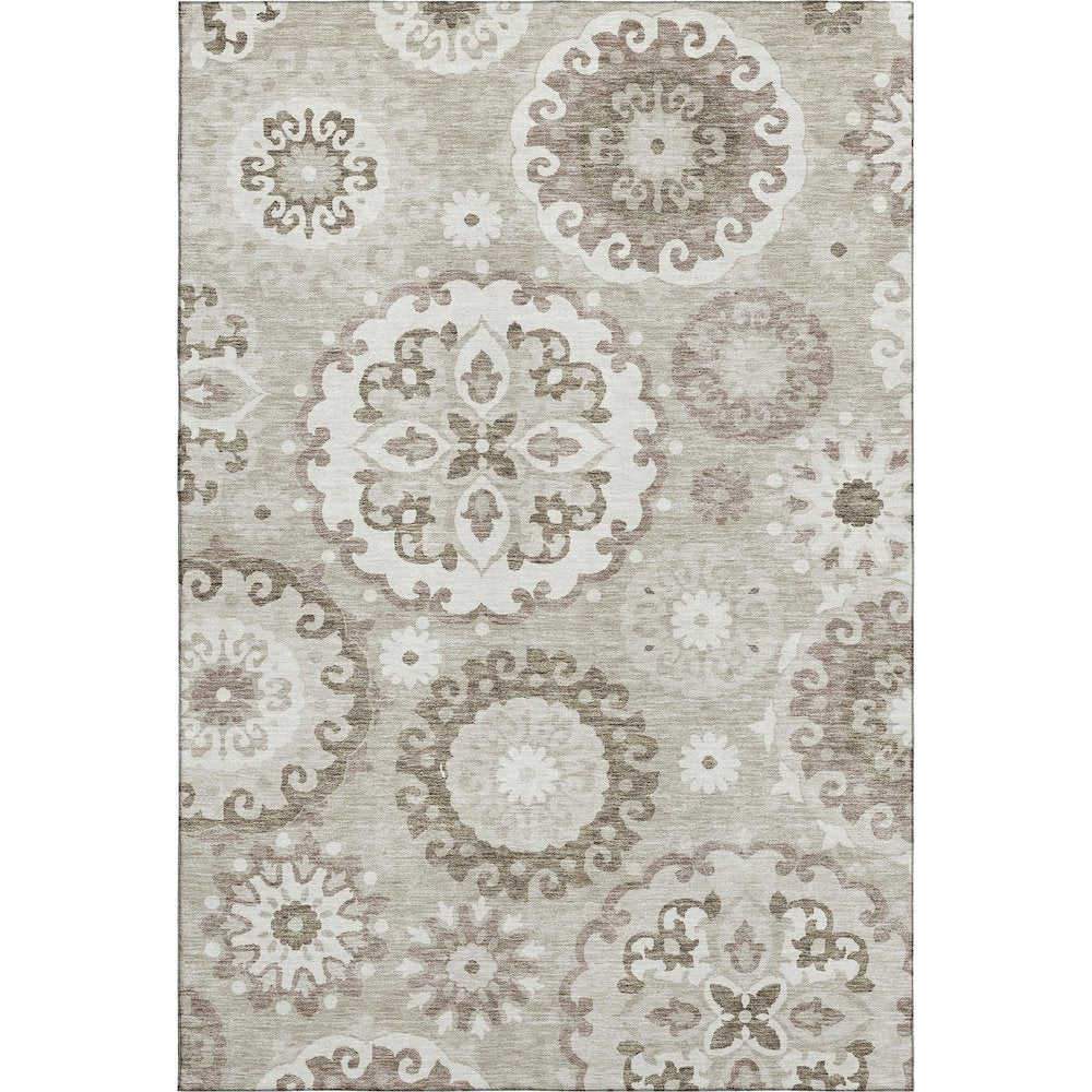 Premium Machine Washable Mayfield AMF763 Taupe 5' x 7'6" Rug