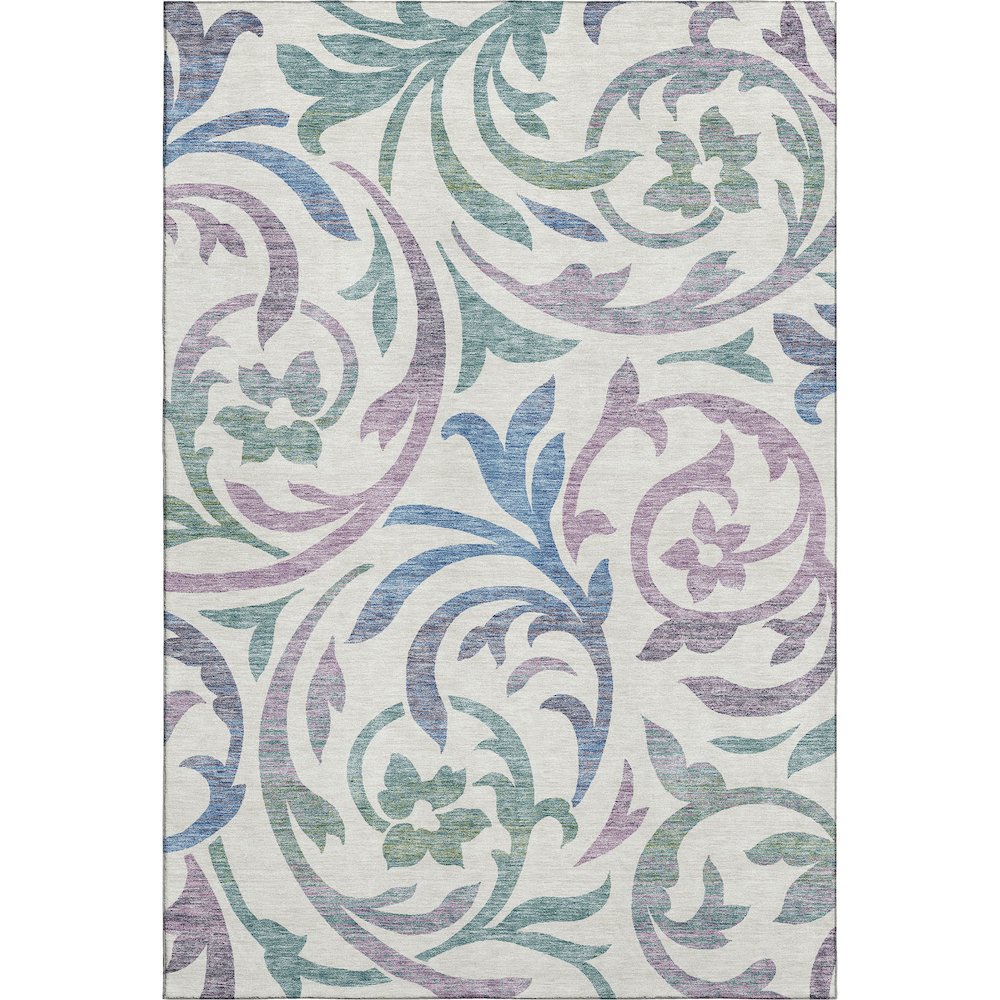 Premium Machine Washable Mayfield AMF764 White 5' x 7'6" Rug