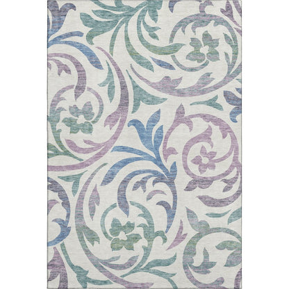 Premium Machine Washable Mayfield AMF764 White 5' x 7'6" Rug