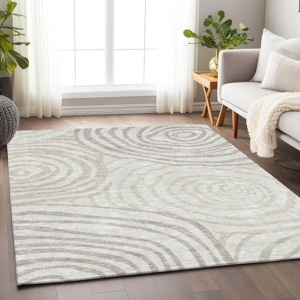 Premium Machine Washable Mayfield AMF765 Ivory 5' x 7'6" Rug