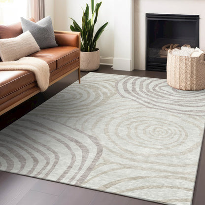 Premium Machine Washable Mayfield AMF765 Ivory 5' x 7'6" Rug