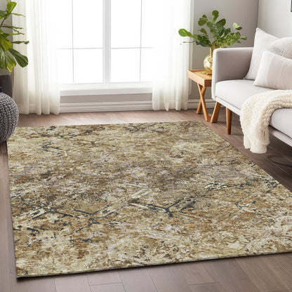 Premium Machine Washable Mayfield AMF768 Beige 5' x 7'6" Rug