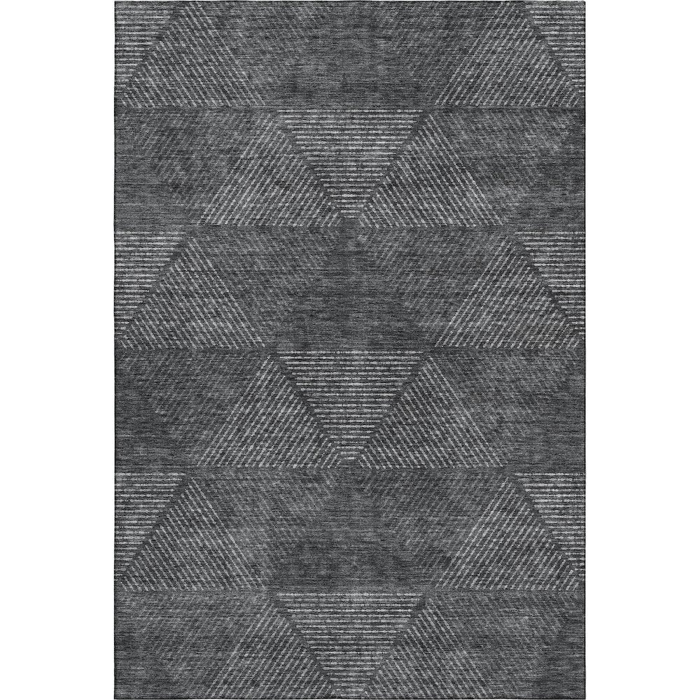 Premium Machine Washable Mayfield AMF777 Charcoal 5' x 7'6" Rug