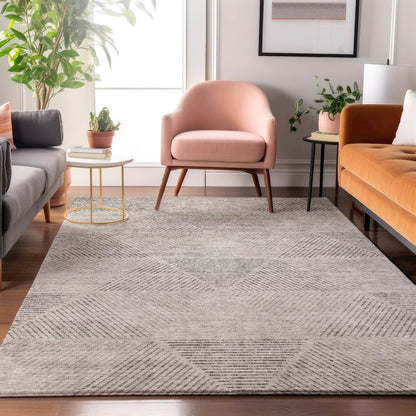 Premium Machine Washable Mayfield AMF777 Taupe 5' x 7'6" Rug