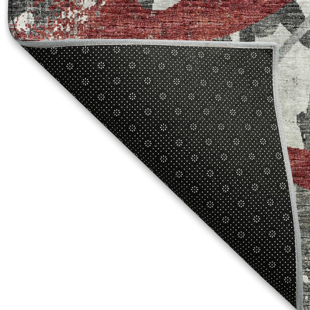 Premium Machine Washable Mayfield  Red 2'6" x 3'10" Rug
