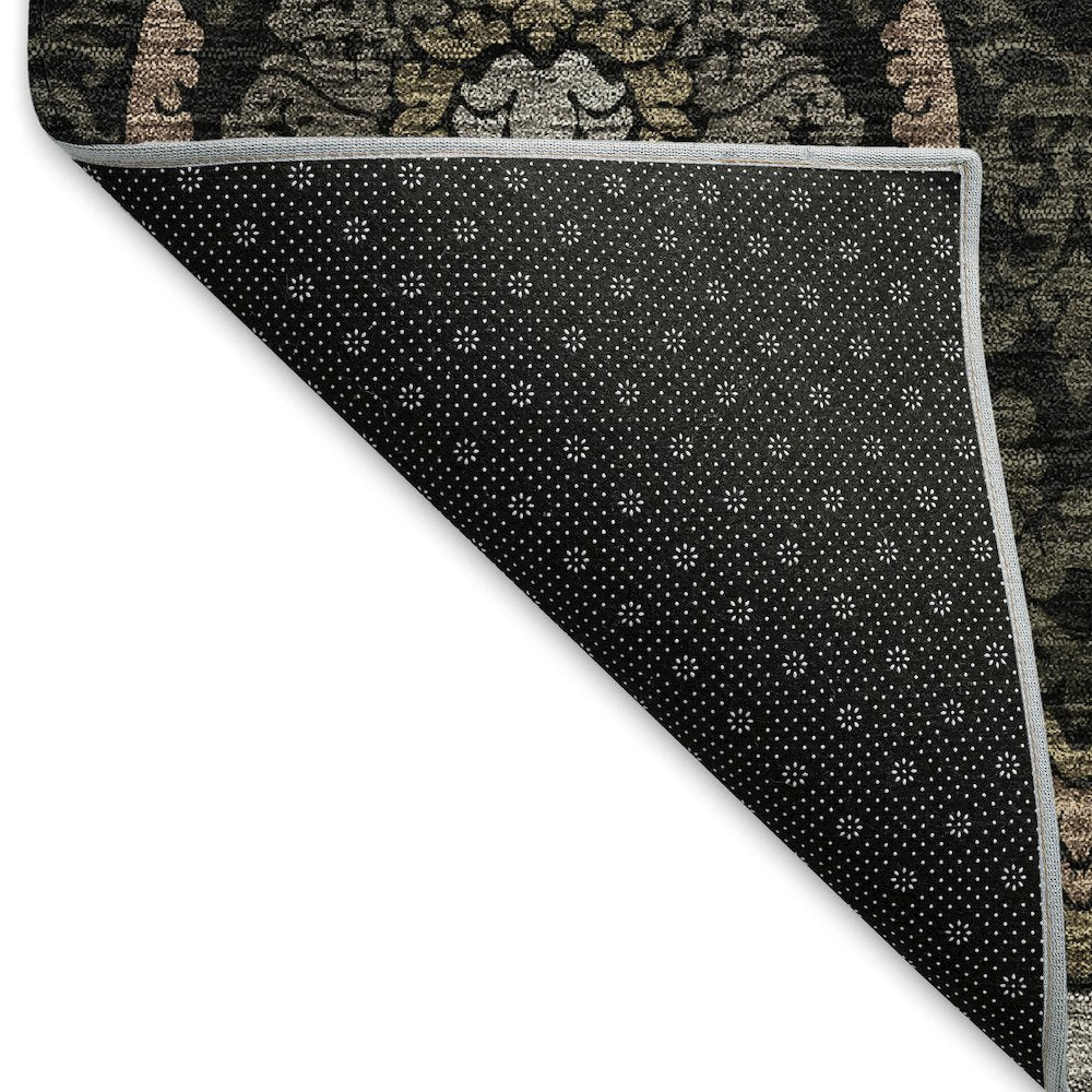 Premium Machine Washable Mayfield AMF809 Black 2'6" x 3'10" Rug
