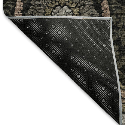 Premium Machine Washable Mayfield AMF809 Black 2'6" x 3'10" Rug