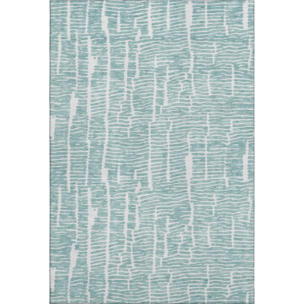 Premium Machine Washable Mayfield AMF830 Teal 5' x 7'6" Rug