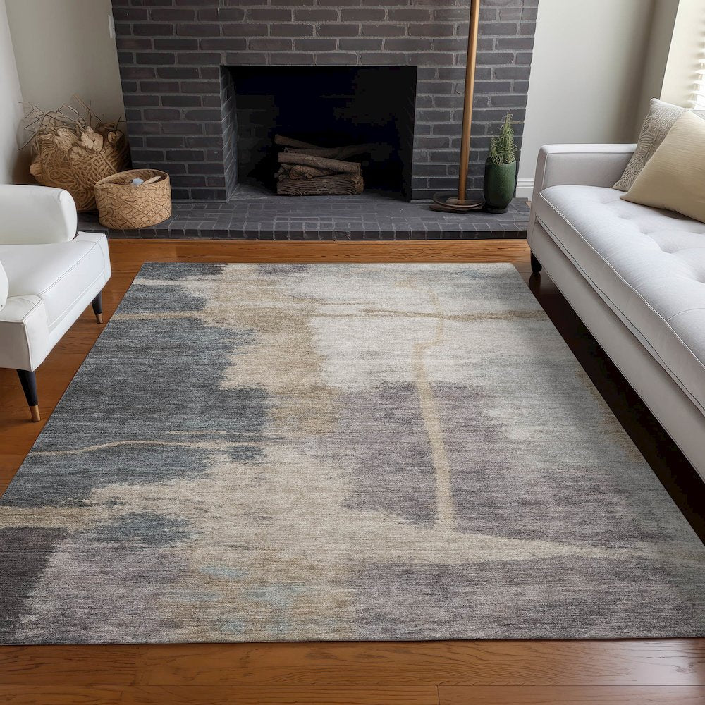 Premium Machine Washable Mayfield AMF831 Gray 5' x 7'6" Rug